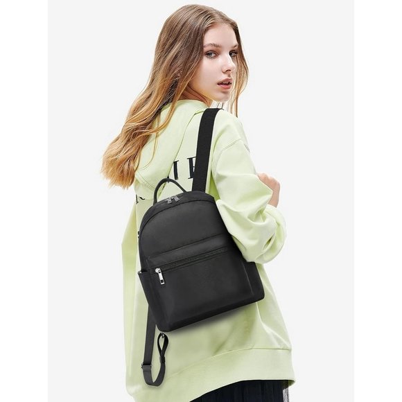 Women Black Polyester Light Weight Small Waterproof Mini Backpack main image 6